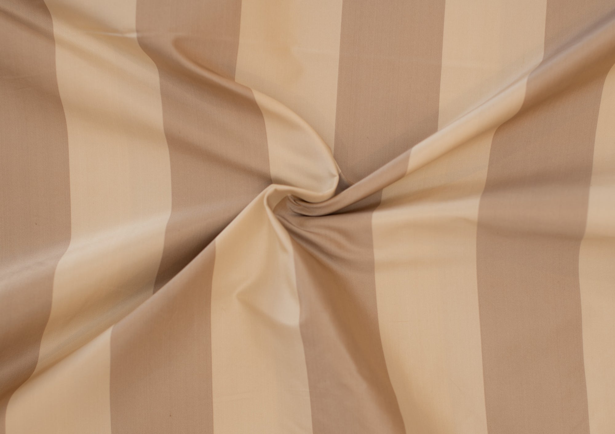 Cream and Tan 1.5" Wide Striped Silk