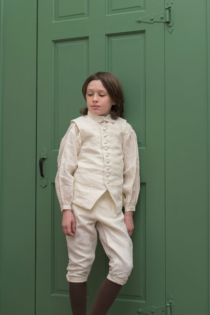 Boys Breeches | White Linen