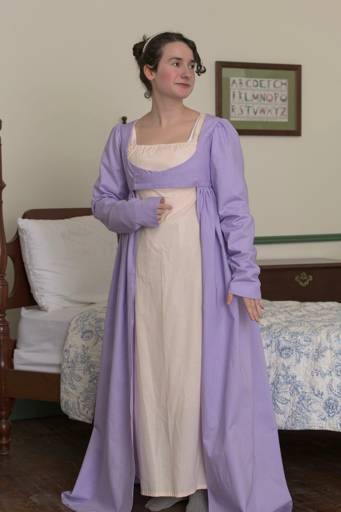 Cotton Open Robe | Purple